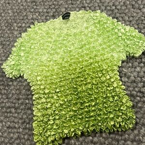 CallipyGian Green Radiant Textured Blouse